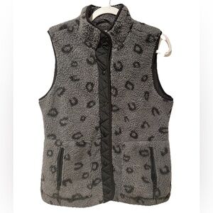 Maurices Gray Leopard Print Vest